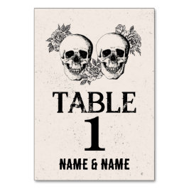 Tafelnummers Trouwschedels Rustieke Kaarten Koppel