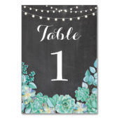 Tafelnummers Trouwsucculenten Rustic Chalk (Voorkant)