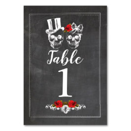 Tafelnummers Trouwsuiker schedels Rustieke Kaarten