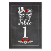 Tafelnummers Trouwsuiker schedels Rustieke Kaarten (Voorkant)