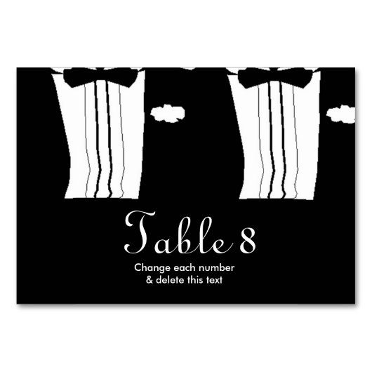 Tafelnummers van Gay Wedding Tuxedos (Voorkant)