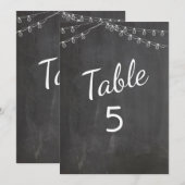 Tafelnummers van het chrokbord met lampjes (Voorkant / Achterkant)