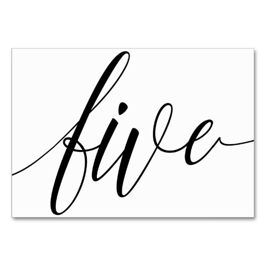 Tafelnummers voor de bruiloft - Luxe typografie (z (Voorkant)