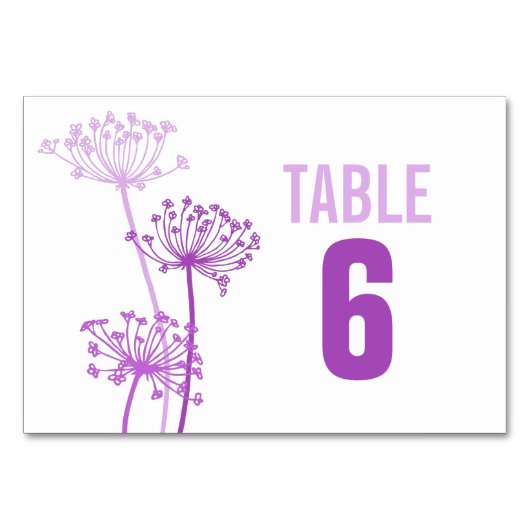 Tafelnummers voor de driekamerbloem (Achterkant)