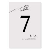 Tafelnummers voor een moderne bruiloft. (Voorkant)