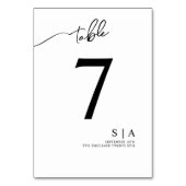 Tafelnummers voor een moderne bruiloft. (Achterkant)