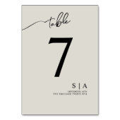 Tafelnummers voor een moderne bruiloft. (Achterkant)