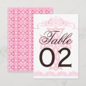 Tafelnummers voor het huwelijksfeest met kruis (Voorkant / Achterkant)