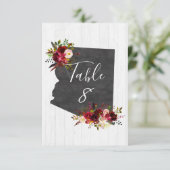 Tafelnummers voor huwelijksfeest in Arizona State (Staand voorkant)