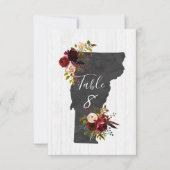 Tafelnummers voor huwelijksfeest in Vermont (Voorkant)