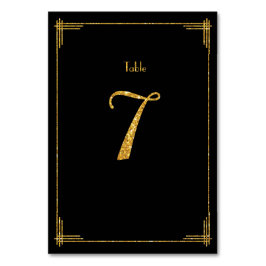 Tafelnummers voor trouwfeest Goud Lovertjes Art De