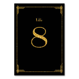 Tafelnummers voor trouwfeest Goud Pailletten Art D