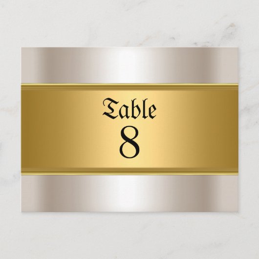 Tafelnummers voor trouwfeest Goud Sepia (Voorkant)