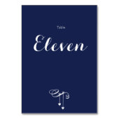 Tafelnummers voor trouwfeest in marineblauw met wi (Voorkant)