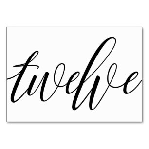 Tafelnummers voor trouwfeest - Luxe typografie - Z