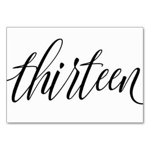 Tafelnummers voor trouwfeest - Luxe typografie - Z
