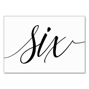 Tafelnummers voor trouwfeest - Luxe typografie (Zw