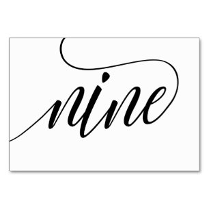 Tafelnummers voor trouwfeest - Luxe typografie (Zw