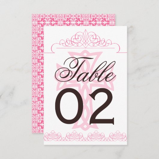 Tafelnummers voor trouwfeest met kruis (Voorkant / Achterkant)