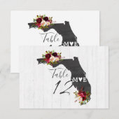 Tafelnummers voor trouwlocatie in Florida (Voorkant / Achterkant)