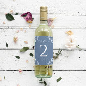 Tafelnummers voor weddenschappen met wijn sticker