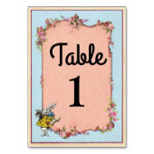 Tafelnummers Wedding Wonderland Rabbit Kaarten (Achterkant)
