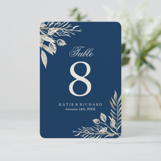 Tafelnummers wintertrouw (Staand voorkant)