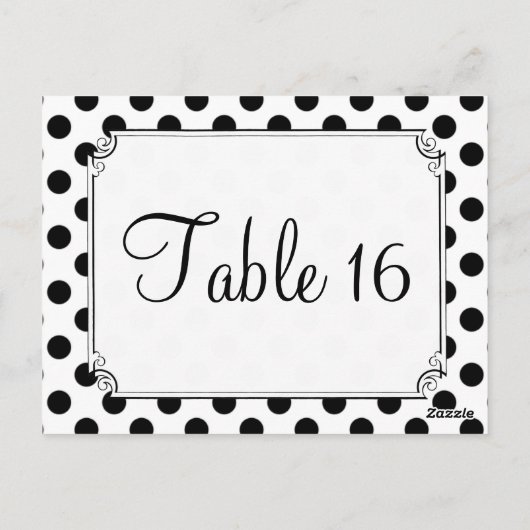 Tafelnummers zwart en wit poka weddenschap (Achterkant)
