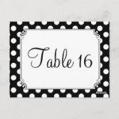 Tafelnummers zwart en wit poka weddenschap (Achterkant)