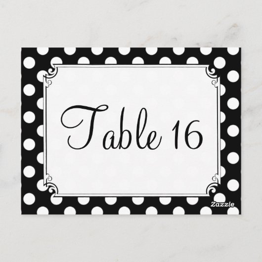 Tafelnummers zwart en wit poka weddenschap (Achterkant)