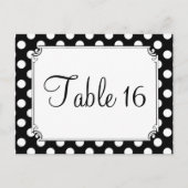 Tafelnummers zwart en wit poka weddenschap (Voorkant)