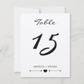 Tafelnummerschild Rustic Romantic | Kraft sjabloon Kaart (Achterkant)