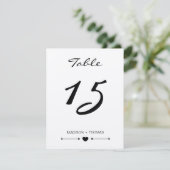 Tafelnummerschild Rustic Romantic | Kraft sjabloon Kaart (Staand voorkant)