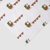 Tafelpapier voor kerstmis en kippen tissuepapier (Detail)