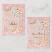 Tafelplaatsingskaart vintage bruiloft plaatskaartje (Voorkant / Achterkant)