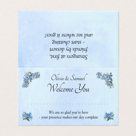 Tafelplaatskaart - met berichten kaart (Buitenkant ongevouwen)