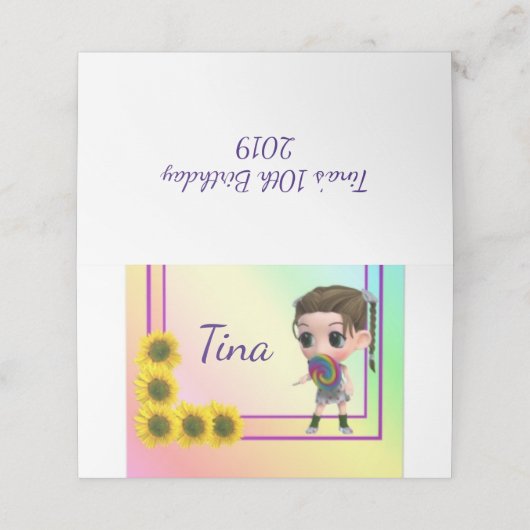 Tafelplaatskaart Plaatskaartje (Buitenkant ongevouwen)