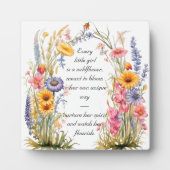 Tafelplaquette met wilde bloemen-spirit fotoplaat (Voorkant)