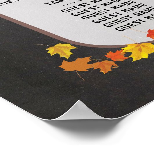 Tafelpompoen Herfst Chalk Poster Zitplaats (Hoek)