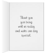 Tafelreservering Kaart Rood en Wit Wedding (Binnen (Rechts))