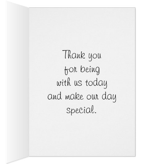 Tafelreservering Kaart Rood en Wit Wedding (Binnen (Rechts))