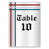 Tafelrode, witte en blauwe linten kaart (Voorkant)