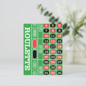 Tafelroulette - Casino Gamble To Win Briefkaart (Staand voorkant)