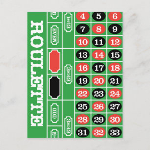 Tafelroulette - Casino Gamble To Win Briefkaart