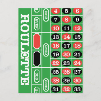Tafelroulette - Casino Gamble To Win Briefkaart