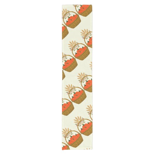 🍂 **Tafelrunner van pompoen en tarwe** Korte Tafelloper (Voorkant)