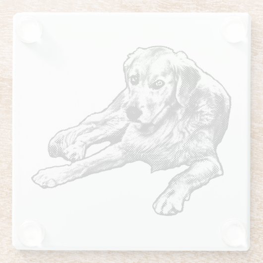 Tafelrust: Gouden Graan Glazen Onderzetter (Achterkant)