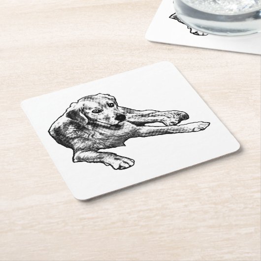 Tafelrust: Gouden Graan Kartonnen Onderzetters (Schuin)