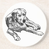 Tafelrust: Gouden Graan Zandsteen Onderzetter (Voorkant)