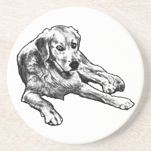 Tafelrust: Gouden Graan Zandsteen Onderzetter (Voorkant)